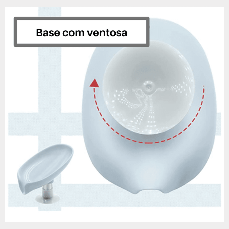 Sofisticado e Prático Porta Sabonete  LEAF - Auto Drenável - Saboneteira