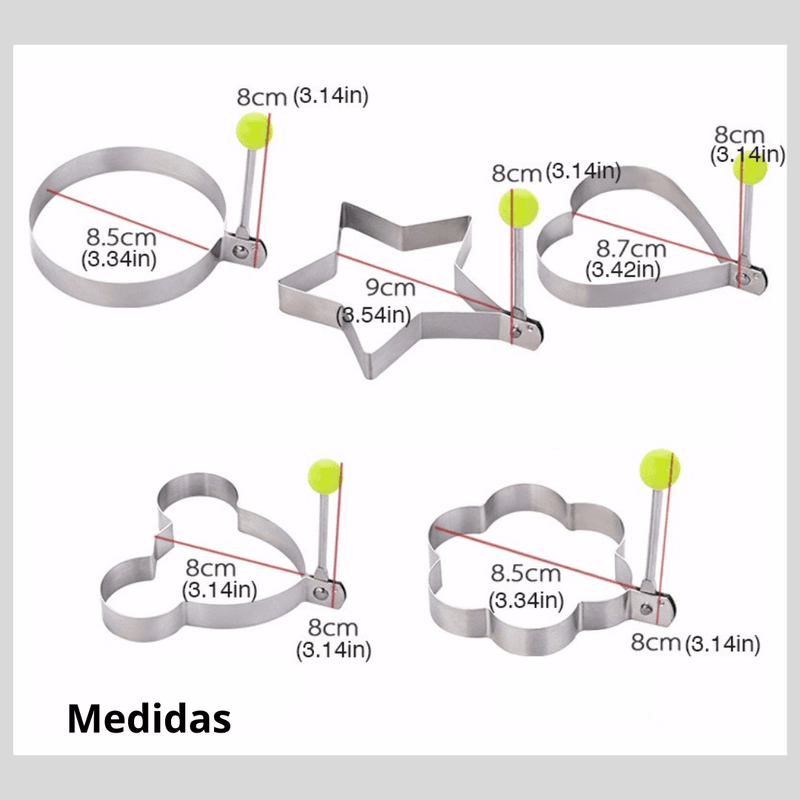 Formas divertidas para ovos, panquecas, bolinhos , tapiocas e muito mais !